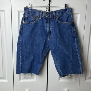 Levi’s 505 Cutoff Jean Bermuda length Shorts Dark Blue 30